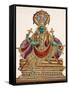 Vishnu, Sheltered by the Five-Headed Shesha, One of the Primal Beings of Creation, from…-null-Framed Stretched Canvas