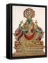 Vishnu, Sheltered by the Five-Headed Shesha, One of the Primal Beings of Creation, from…-null-Framed Stretched Canvas