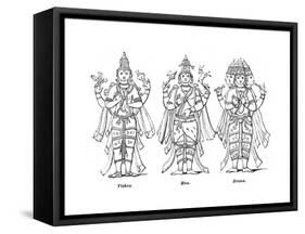 Vishnu, Shiva, and Brahma, 1847-Robinson-Framed Stretched Canvas