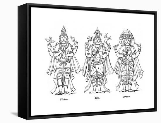 Vishnu, Shiva, and Brahma, 1847-Robinson-Framed Stretched Canvas