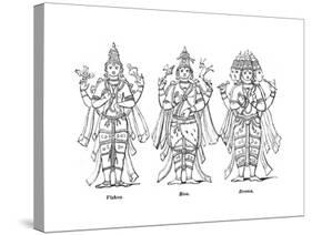 Vishnu, Shiva, and Brahma, 1847-Robinson-Stretched Canvas