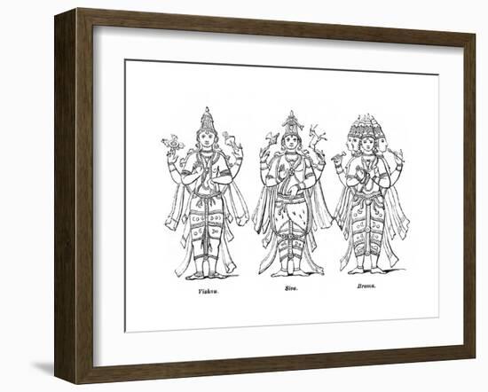 Vishnu, Shiva, and Brahma, 1847-Robinson-Framed Giclee Print