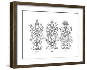 Vishnu, Shiva, and Brahma, 1847-Robinson-Framed Giclee Print