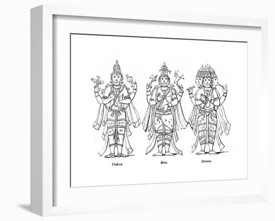 Vishnu, Shiva, and Brahma, 1847-Robinson-Framed Giclee Print