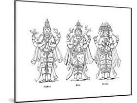 Vishnu, Shiva, and Brahma, 1847-Robinson-Mounted Giclee Print