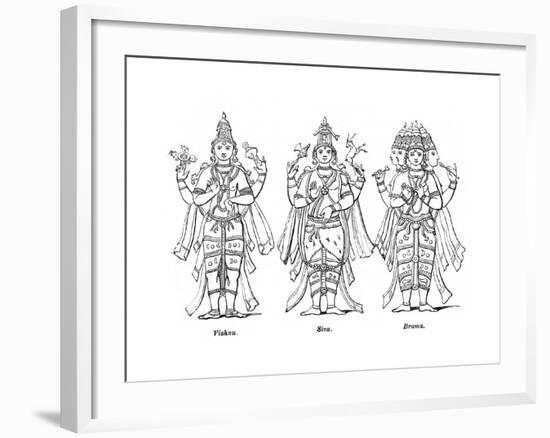 Vishnu, Shiva, and Brahma, 1847-Robinson-Framed Giclee Print