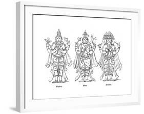 Vishnu, Shiva, and Brahma, 1847-Robinson-Framed Giclee Print