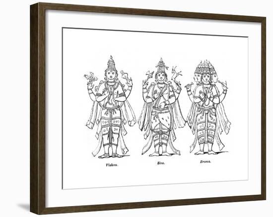 Vishnu, Shiva, and Brahma, 1847-Robinson-Framed Giclee Print