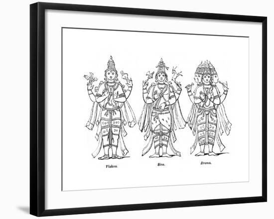 Vishnu, Shiva, and Brahma, 1847-Robinson-Framed Giclee Print