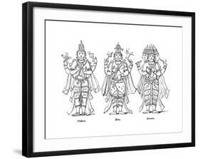 Vishnu, Shiva, and Brahma, 1847-Robinson-Framed Giclee Print