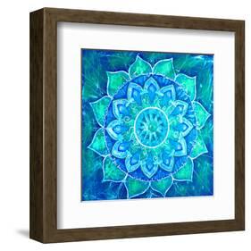 Vishuddha Chakra Mandala-null-Framed Art Print