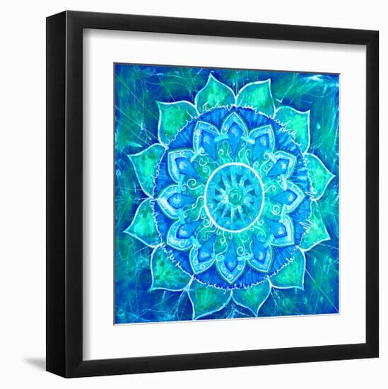 Vishuddha Chakra Mandala-null-Framed Art Print