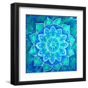 Vishuddha Chakra Mandala-null-Framed Art Print