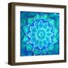 Vishuddha Chakra Mandala-null-Framed Art Print