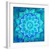 Vishuddha Chakra Mandala-null-Framed Art Print