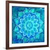 Vishuddha Chakra Mandala-null-Framed Art Print