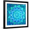 Vishuddha Chakra Mandala-null-Framed Art Print