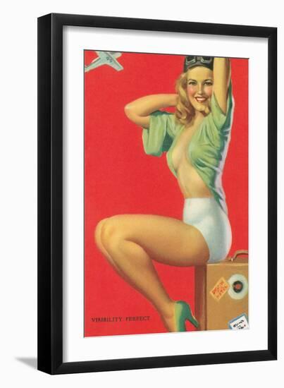Visibility Perfect, Blonde Pilot-null-Framed Art Print