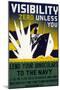 Visibility Zero Unless You Lend Your Binoculars to the Navy, 1942-null-Mounted Giclee Print