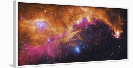 Visible Light-Infrared Composite of Ic 2177, the Seagull Nebula-Stocktrek Images-Framed Photographic Print