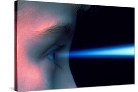 Vision: Blue Light Entering the Eye of a Child-Victor De Schwanberg-Stretched Canvas