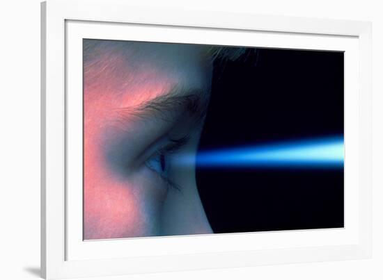 Vision: Blue Light Entering the Eye of a Child-Victor De Schwanberg-Framed Photographic Print