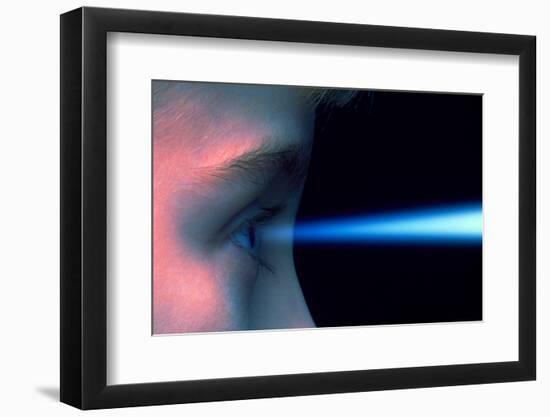 Vision: Blue Light Entering the Eye of a Child-Victor De Schwanberg-Framed Photographic Print