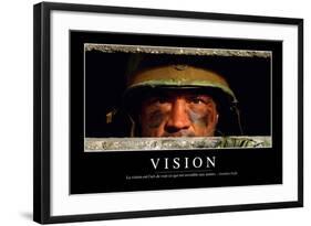 Vision: Citation Et Affiche D'Inspiration Et Motivation-null-Framed Photographic Print