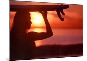 Vision: Female Surfer-null-Mounted Art Print