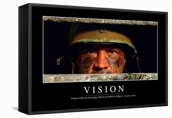 Vision: Inspirational Quote and Motivational Poster-null-Framed Stretched Canvas