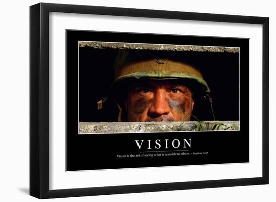 Vision: Inspirational Quote and Motivational Poster-null-Framed Photographic Print