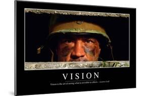 Vision: Inspirational Quote and Motivational Poster-null-Mounted Photographic Print