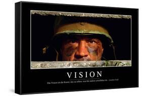 Vision: Motivationsposter Mit Inspirierendem Zitat-null-Framed Stretched Canvas