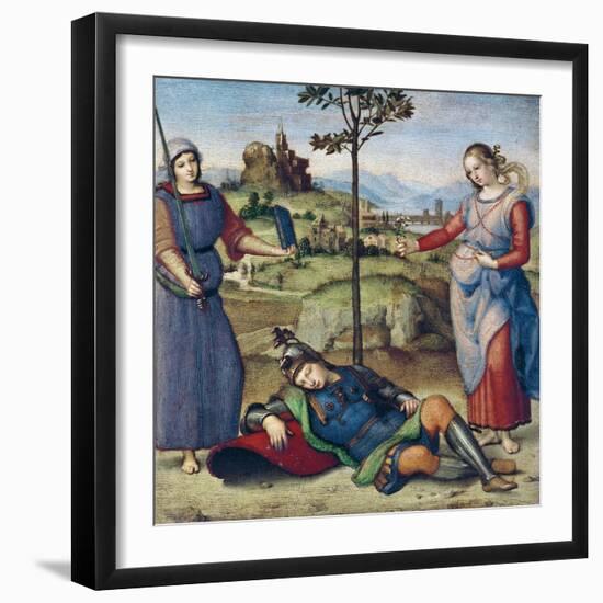 Vision of a Knight, c.1504-Raphael-Framed Giclee Print