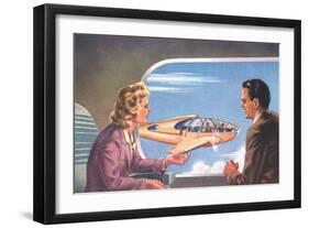 Vision of Modern Air Travel-null-Framed Art Print