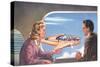 Vision of Modern Air Travel-null-Stretched Canvas