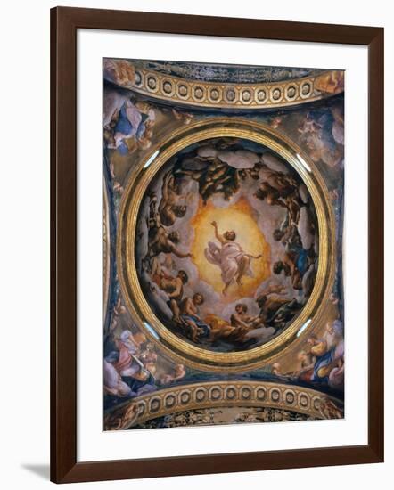 Vision of Saint John the Evangelist-Correggio-Framed Giclee Print