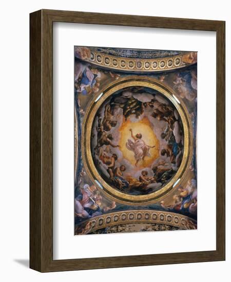 Vision of Saint John the Evangelist-Correggio-Framed Giclee Print