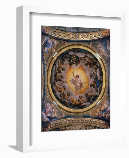 Vision of Saint John the Evangelist-Correggio-Framed Giclee Print