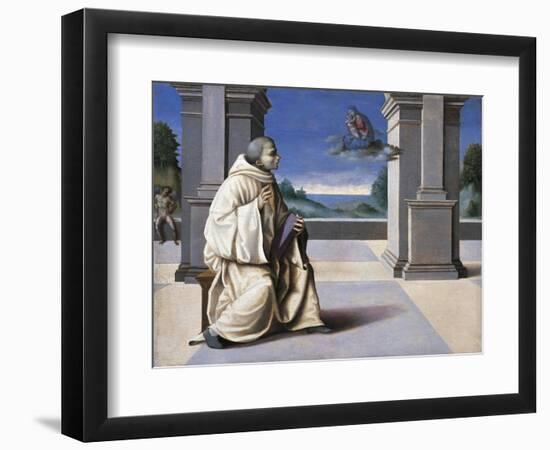 Vision of St Bernard-Francesco Ubertini Bacchiacca-Framed Giclee Print