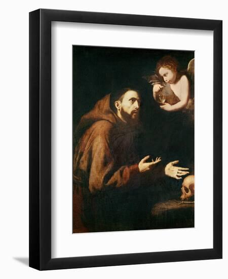 Vision of St. Francis of Assisi-Jusepe de Ribera-Framed Giclee Print