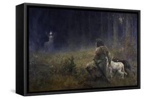 Vision of St. Hubert, 1892-Wilhelm Carl Räuber-Framed Stretched Canvas