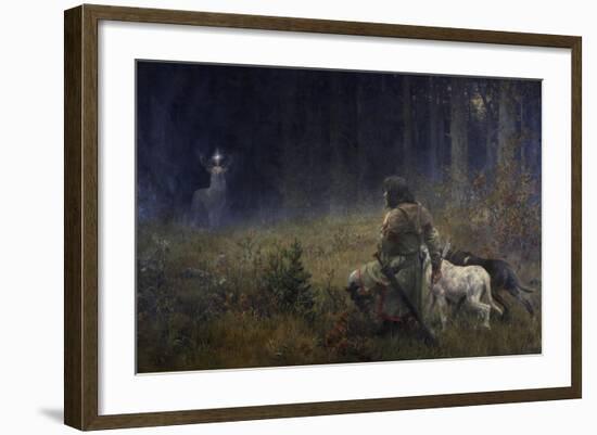 Vision of St. Hubert, 1892-Wilhelm Carl Räuber-Framed Giclee Print