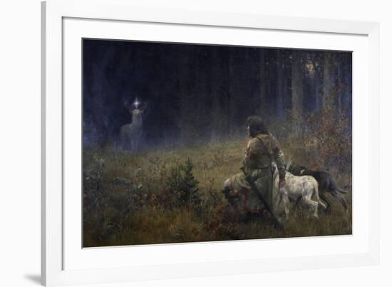 Vision of St. Hubert, 1892-Wilhelm Carl Räuber-Framed Giclee Print