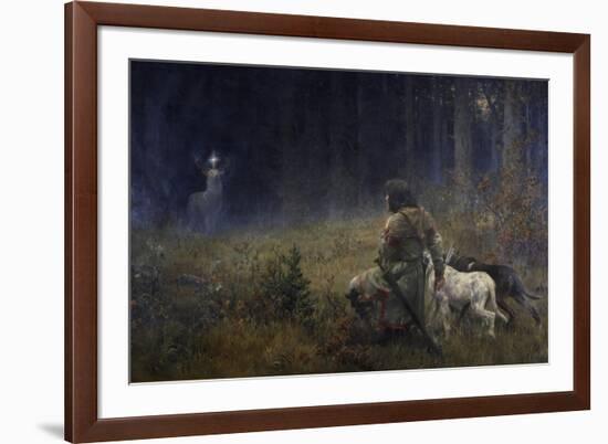 Vision of St. Hubert, 1892-Wilhelm Carl Räuber-Framed Giclee Print