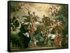 Vision of the Trinity with Ss. Philip Neri and Francesca Romana, 18th Century-Francesco Solimena-Framed Stretched Canvas