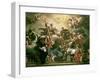 Vision of the Trinity with Ss. Philip Neri and Francesca Romana, 18th Century-Francesco Solimena-Framed Giclee Print