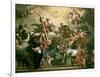 Vision of the Trinity with Ss. Philip Neri and Francesca Romana, 18th Century-Francesco Solimena-Framed Giclee Print