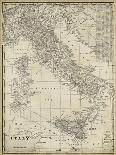 Antique Map of Italy-Vision Studio-Art Print