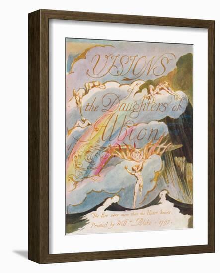 'Visions of the Daughters of Albion', 1793-William Blake-Framed Giclee Print